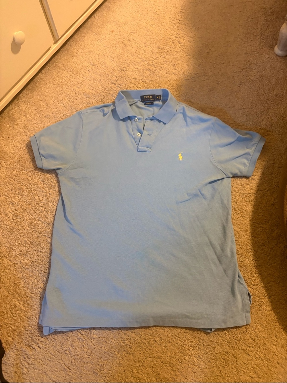 Polo by Ralph Lauren Light Blue Polo with Yellow Pony Logo